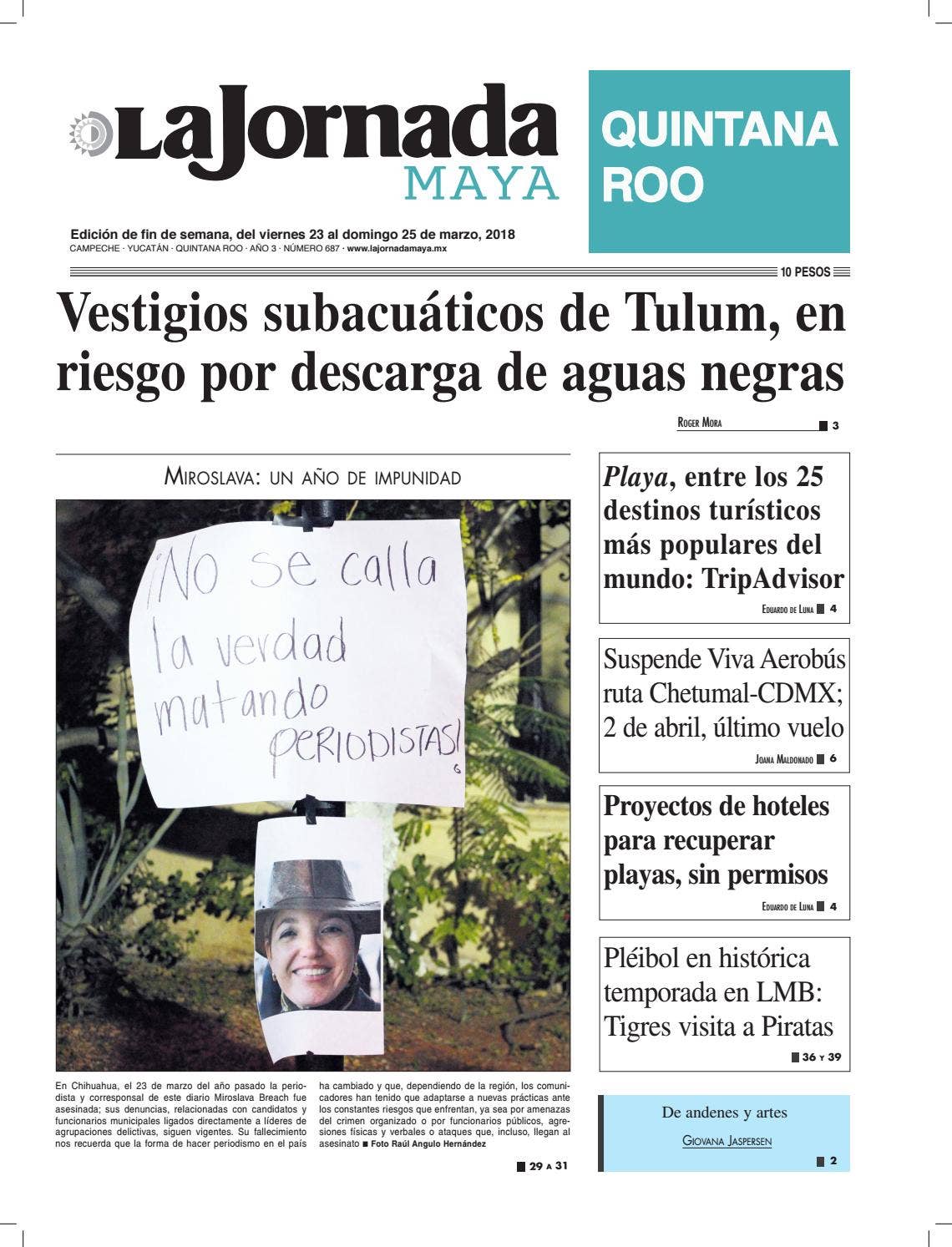 La jornada maya · viernes 23 de marzo de 2018 by La Jornada Maya - Issuu