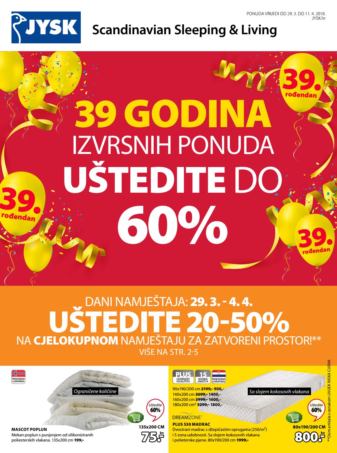 JYSK Hrvatska katalog od 29.03.11.04.2018. by Catalog.hr Issuu