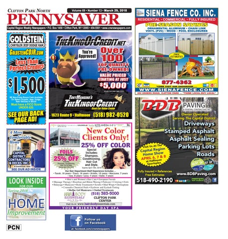 Clifton Park North Pennysaver 032918 by Capital Region Weekly Newspapers Issuu