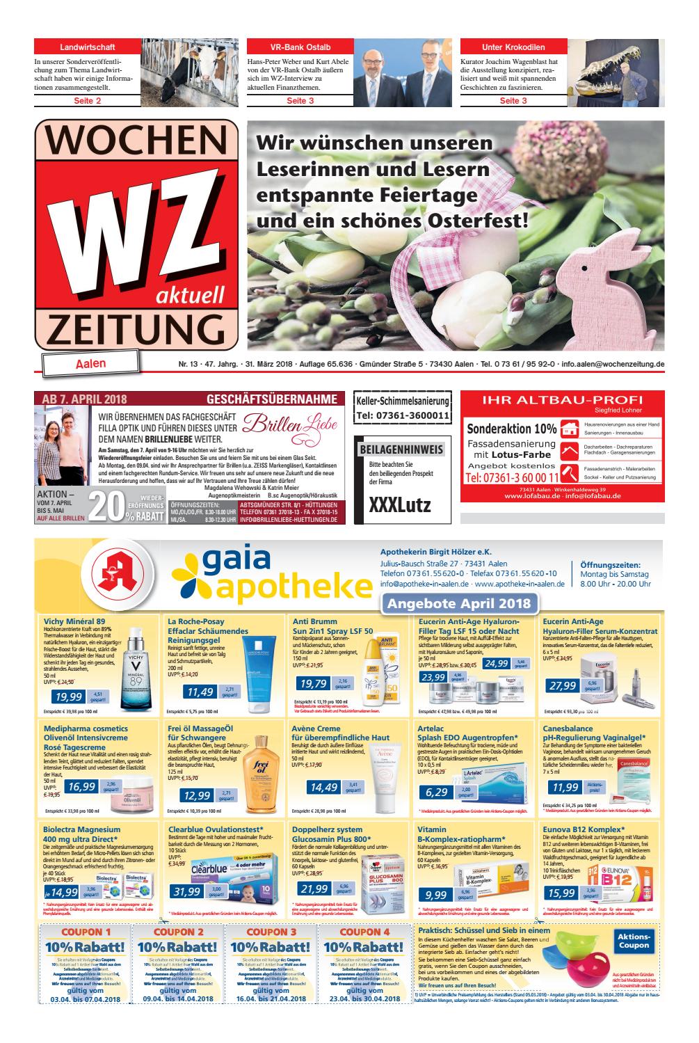 Wochenzeitung Aalen Kw 13 18 By Wochenzeitung Sonntagszeitung