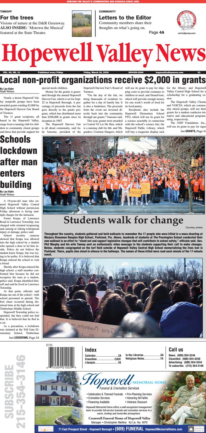 20180316 Hopewell Valley News by NEWSPAPERS Issuu