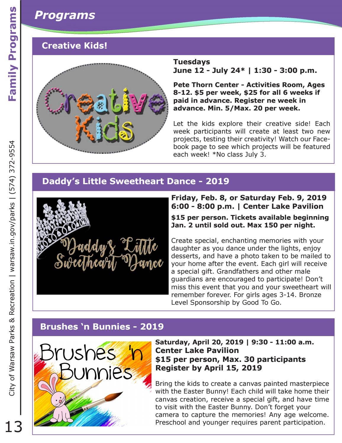 2018 Recreation Guide - Warsaw Parks & Recreation by Warsaw Parks and ...