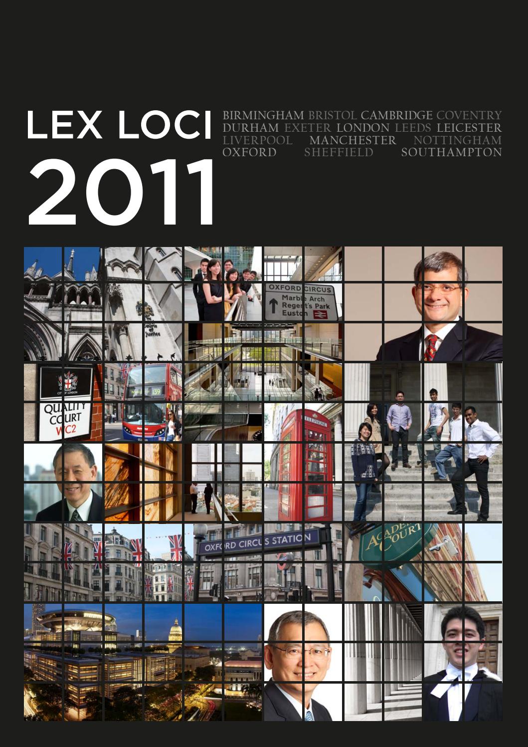 LEX LOCI 2011 by The UKSLSS Issuu