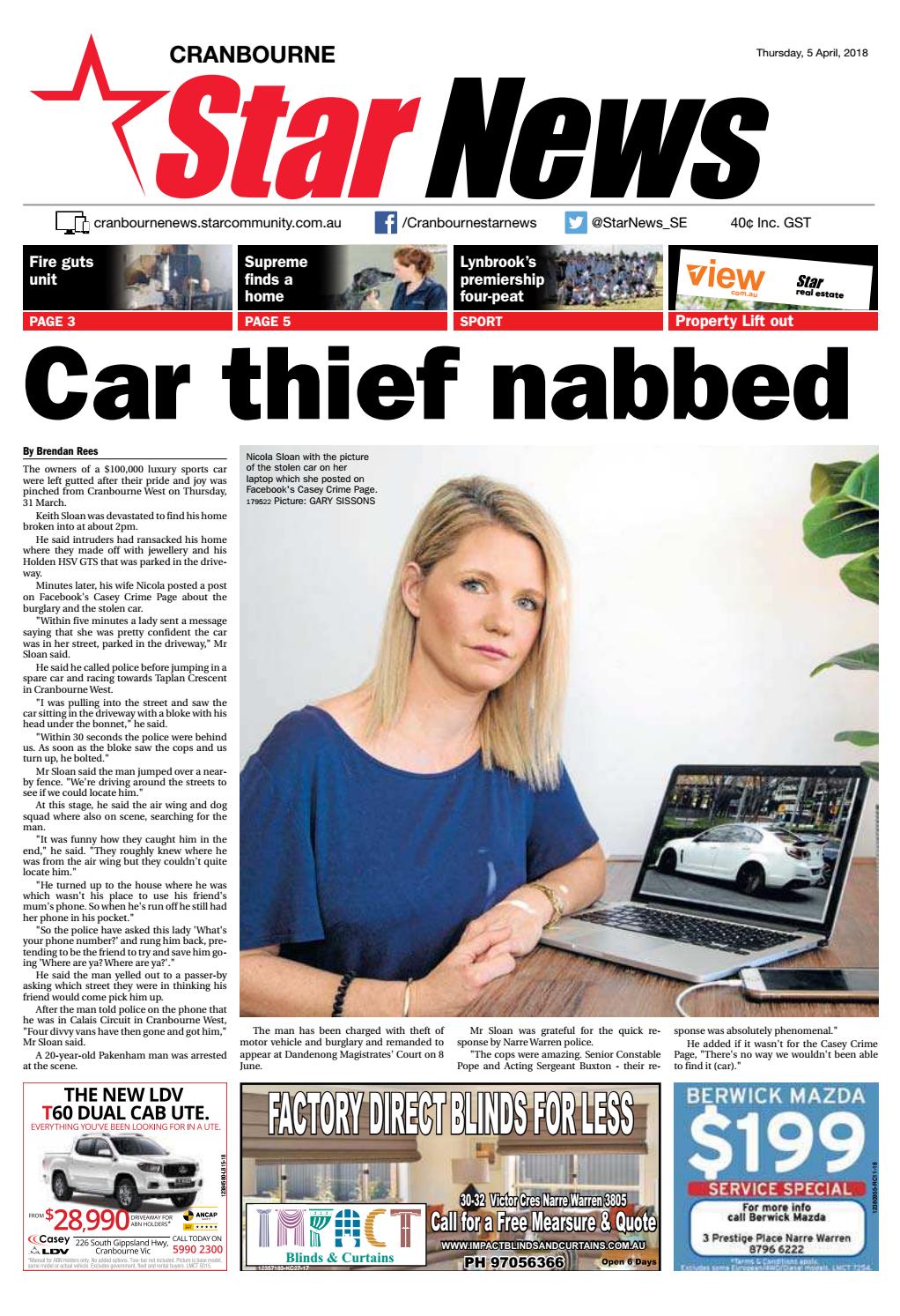 News Cranbourne Star News 05th April 2018 By Star News Group Issuu