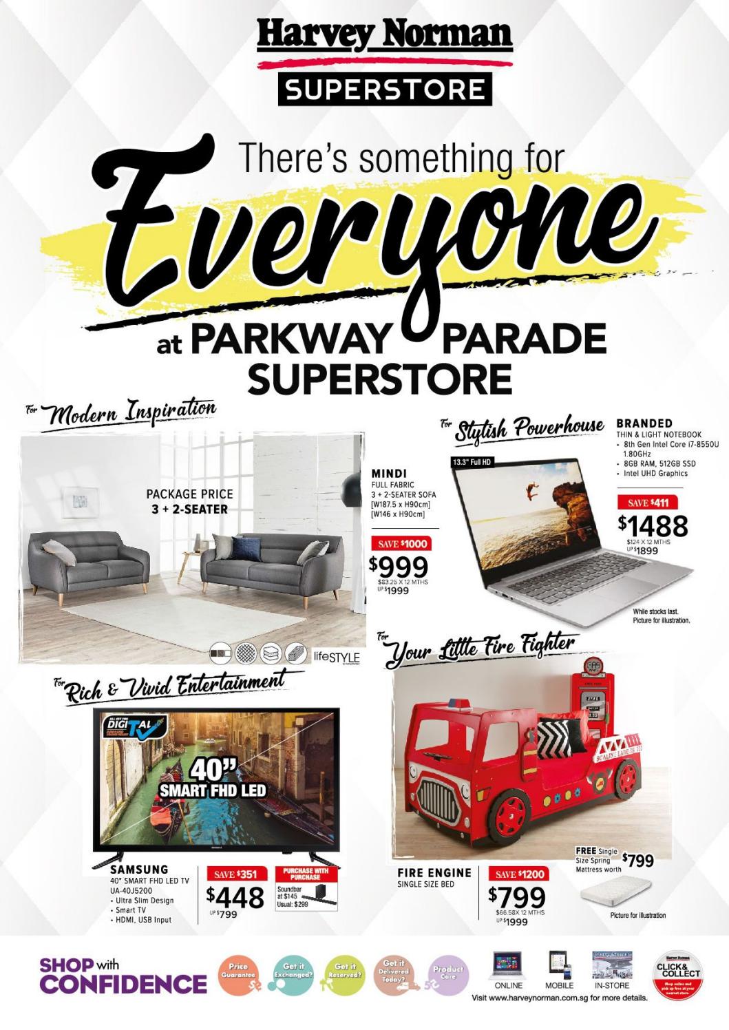 There's something for everyone at Parkway Parade Superstore by Harvey