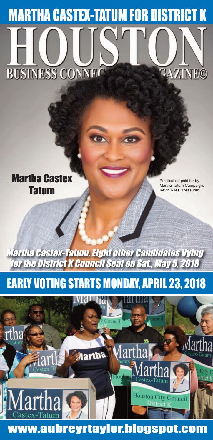 Martha Castex Tatum for Houston City Council District K by Aubrey R