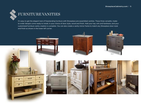 Showplace Cabinetry 家具目录 · for the 卫浴 第 15 页
