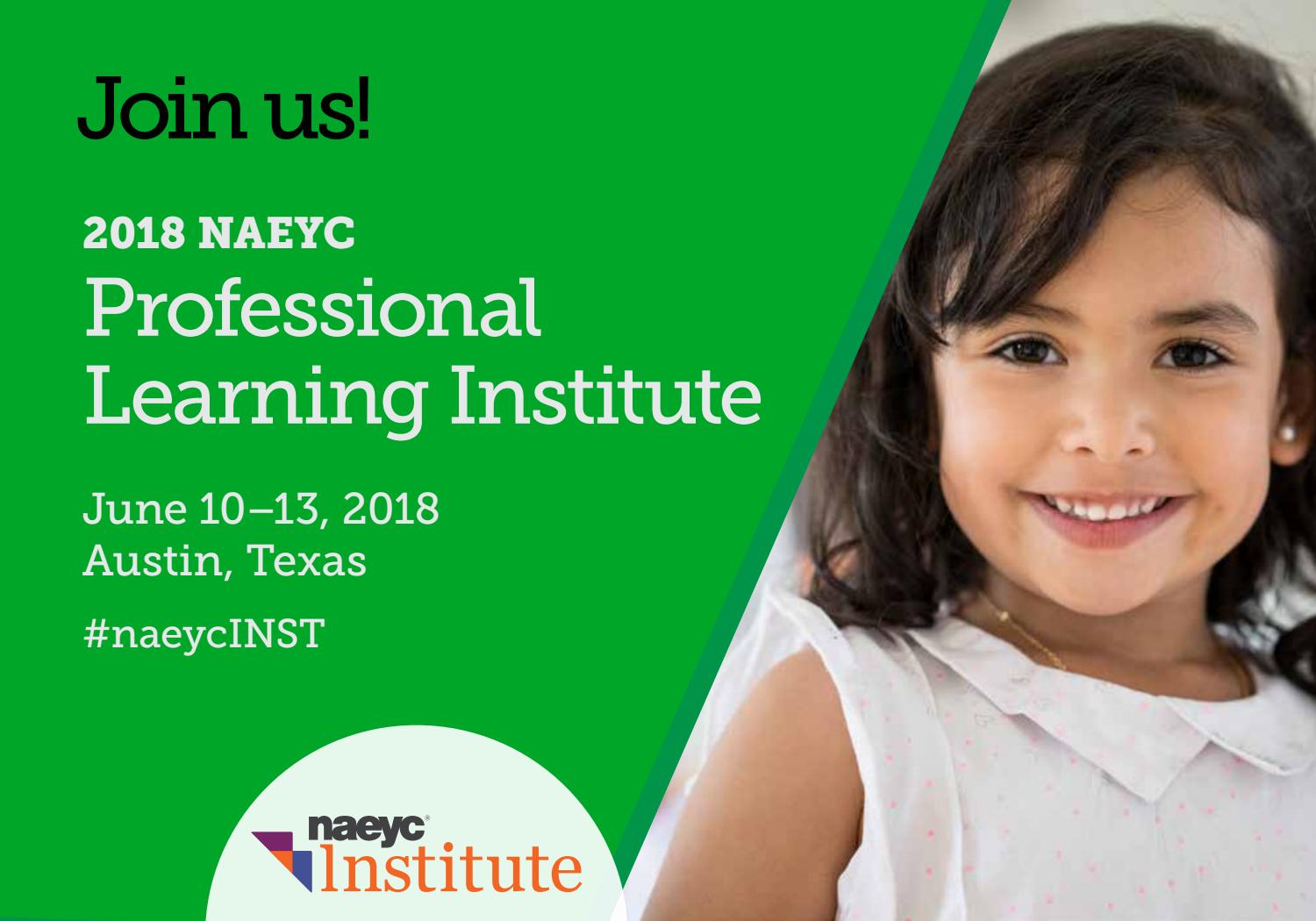 NAEYC Professional Learning Institute 2018Preliminary program by