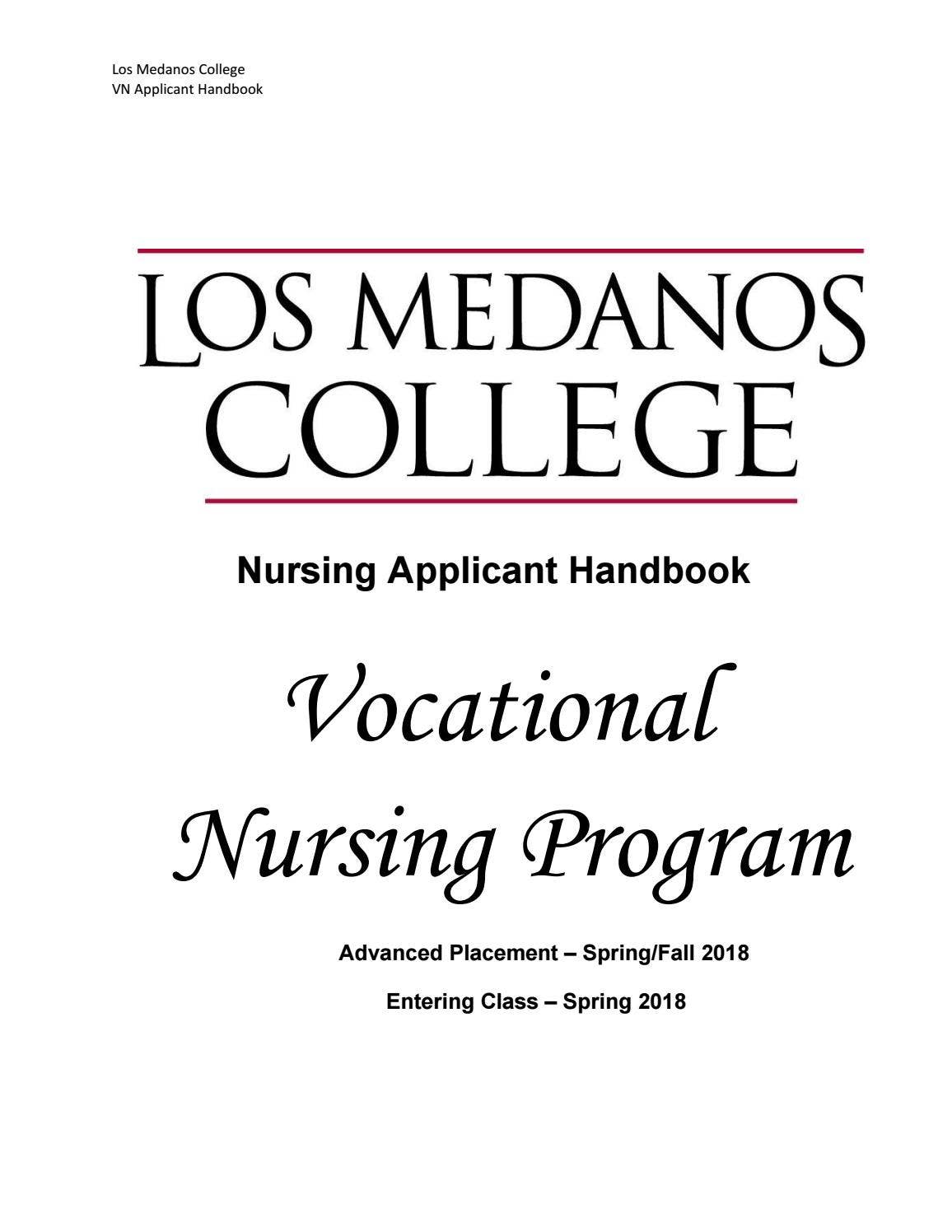 2017 LVN applicant handbook by Los Medanos College Issuu