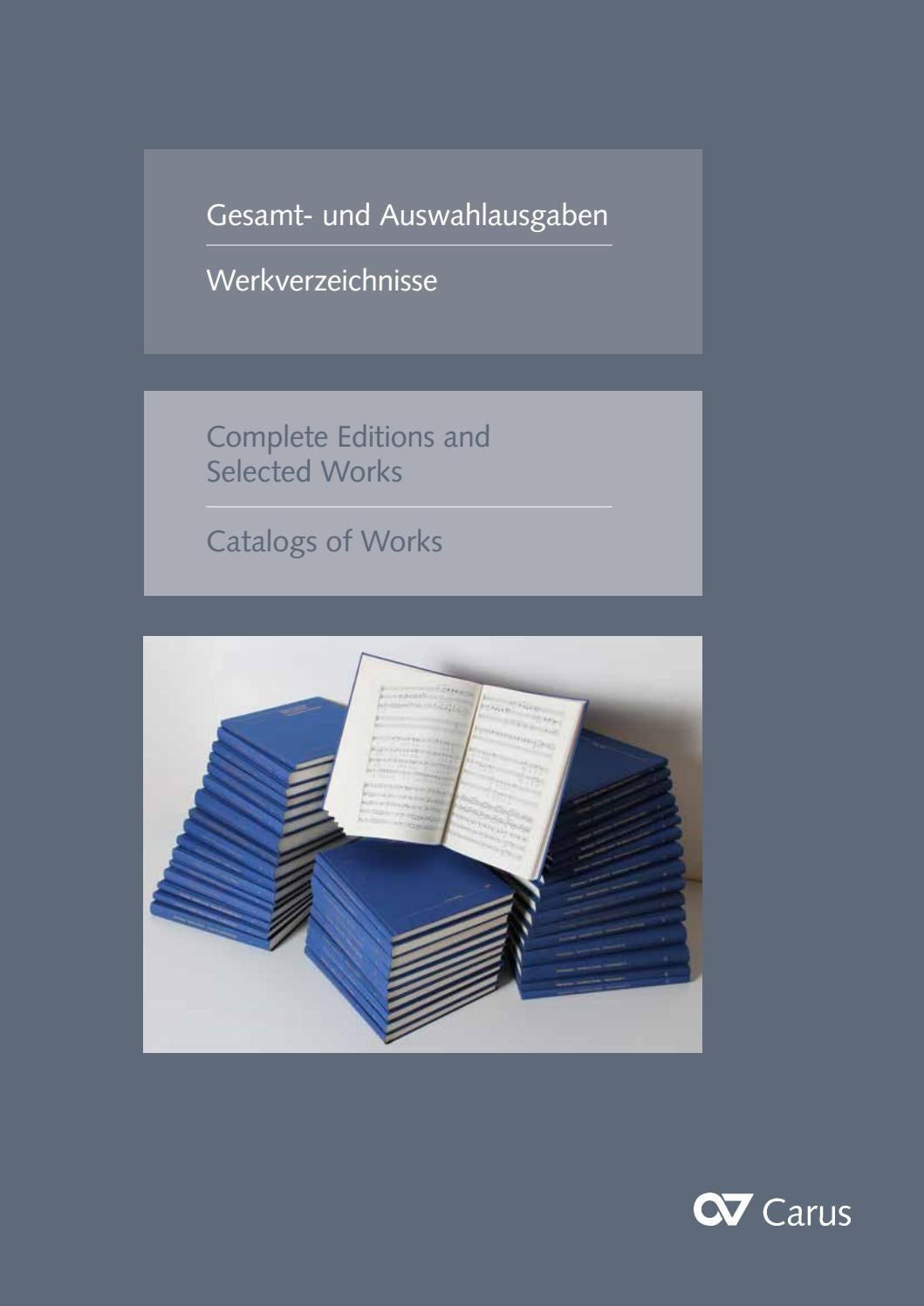 Carus Complete Editions 2018 by Carus-Verlag GmbH & Co KG - Issuu