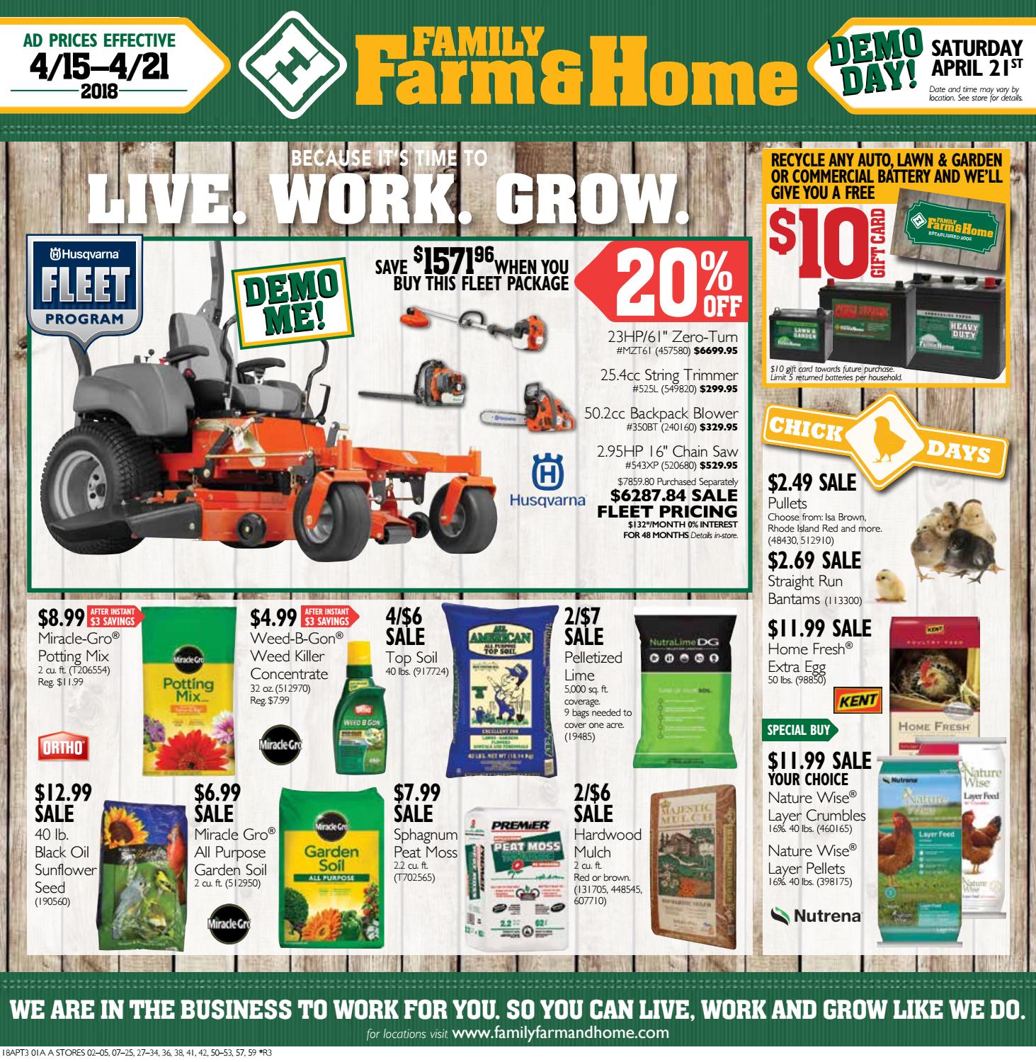 Archived, Inactive Ad: Family Farm & Home APT3 Ad (Effective April 15