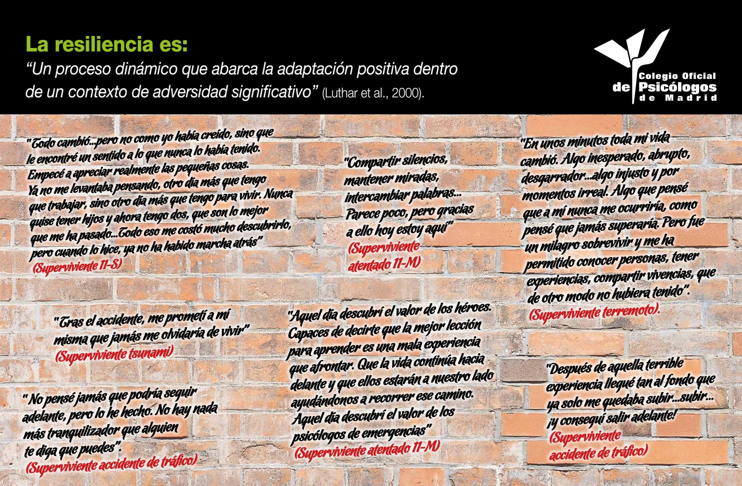 Que Es Resiliencia By Colegio Oficial De La Psicologia De Madrid Issuu