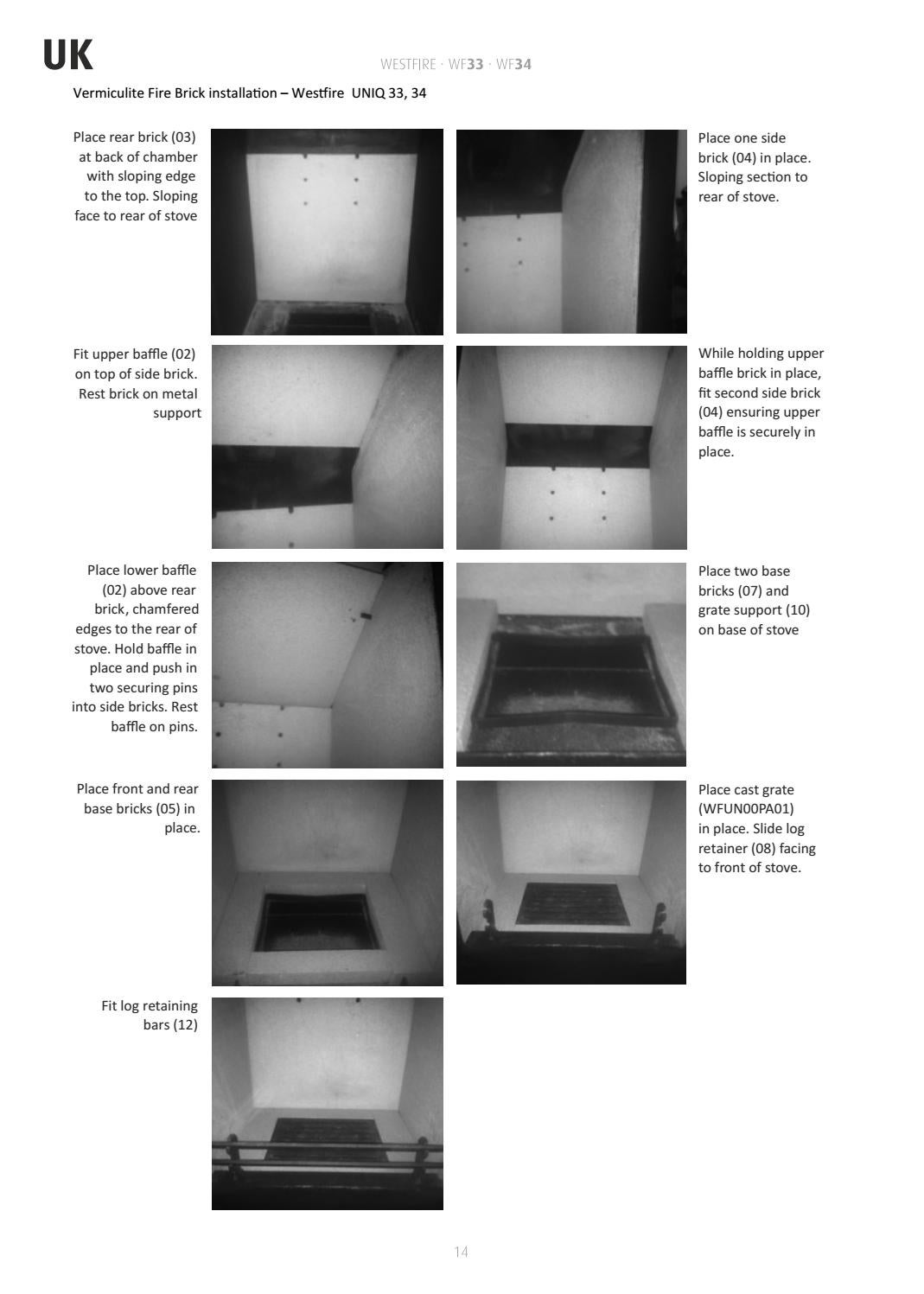 Westfire Uniq 33 u0026 34 Brick Install Sequence by Eurostove Ltd - Issuu