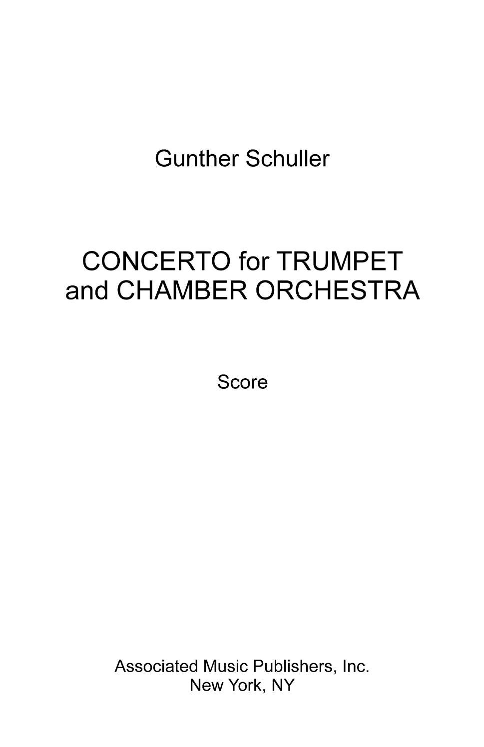 Schuller CONCERTO FOR TRUMPET by ScoresOnDemand Issuu