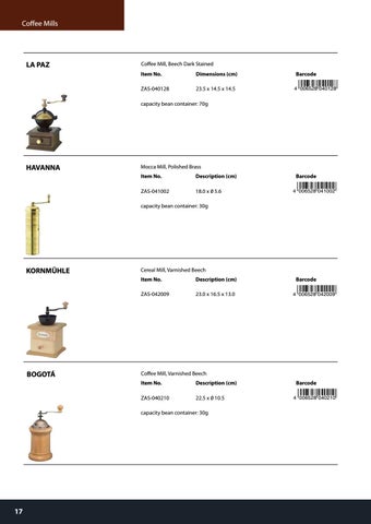Cilio zassenhaus coffee special 家具手册 no pricing lr 第 17 页