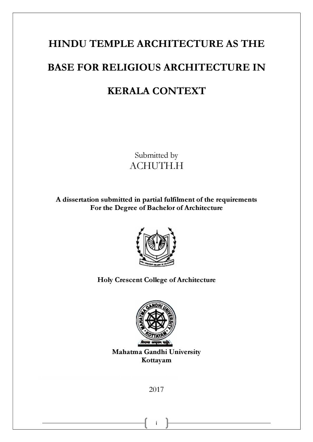 Architecture Dissertation 2017 by Achuth Harikumar Issuu