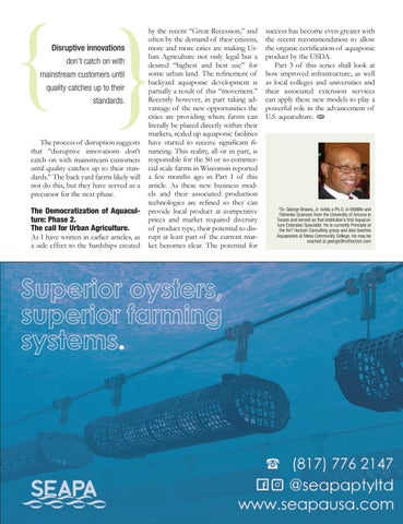 Aquaculture Magazine December 2017 January 2018 Volume 43 No 6 By
