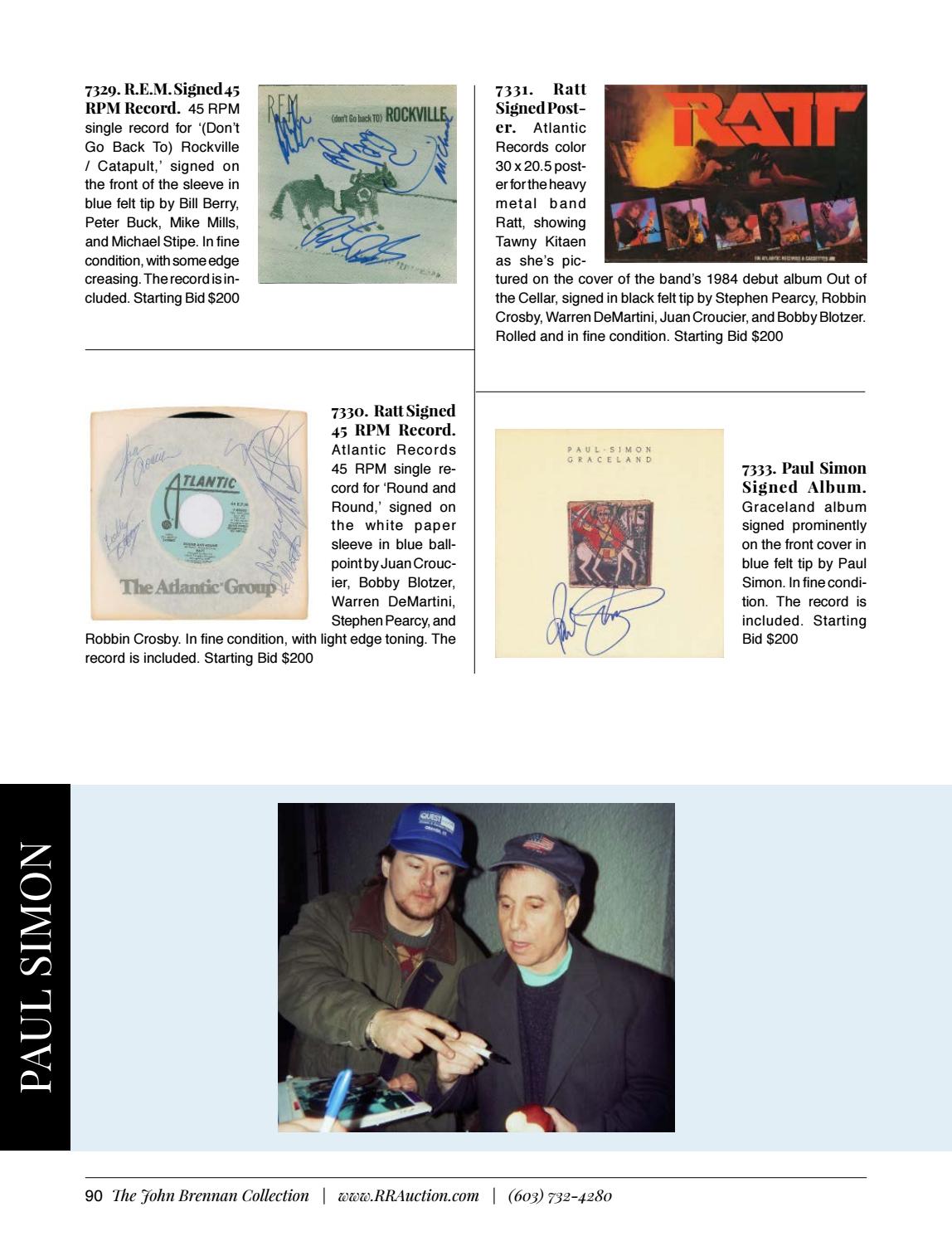 Rr Auction John Brennan Rock N Roll Collection Vebuka Com