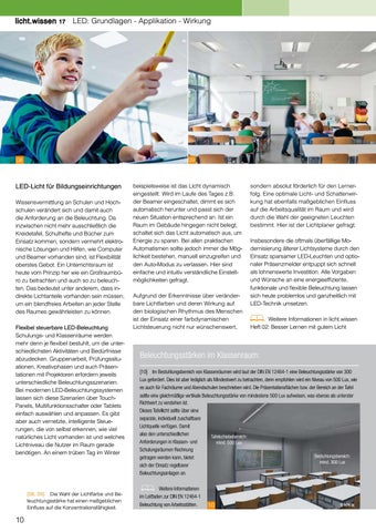 licht.de 灯饰目录 · licht.wissen 17 „ LED : Grundlagen – Applikation – Wirkung“ 第 10 页