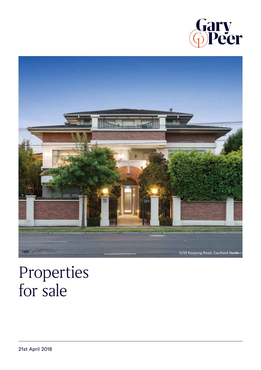 Gary Peer Properties for Sale 21st April 2018 by Gary Peer
