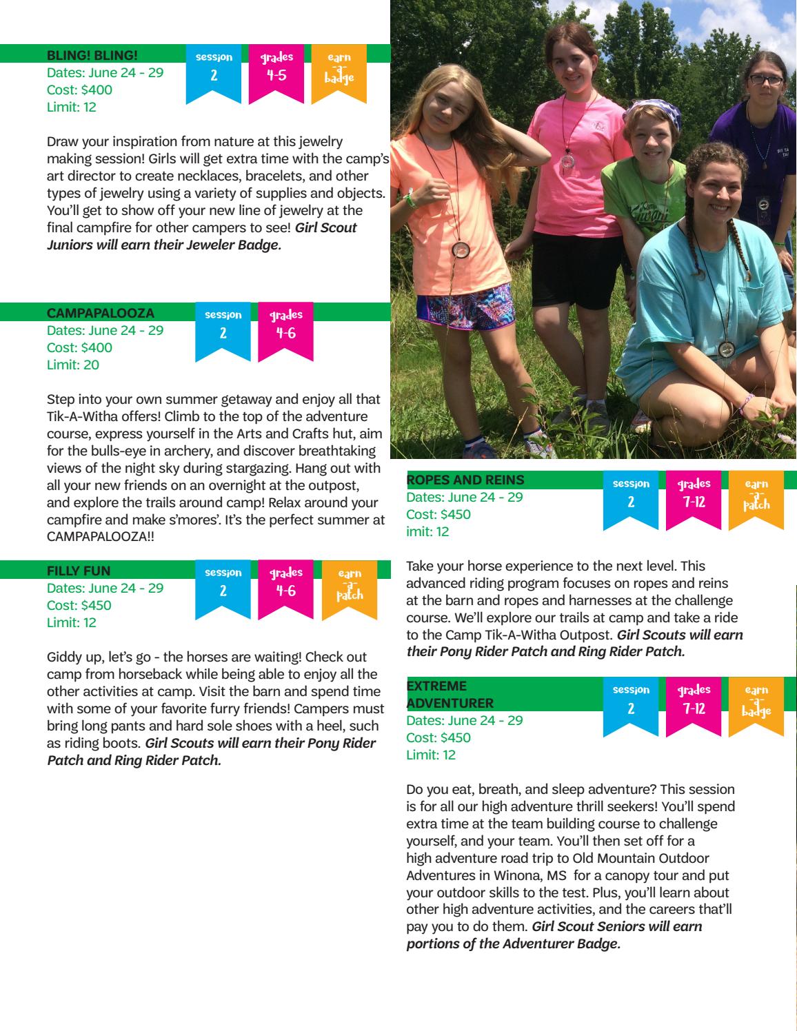 Girl Scouts Heart of the South 2018 Summer Camp Brochure by Girl Scouts ...