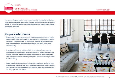 Koelnmesse GmbH 家具目录 · 全球 Competence in 家具 , Interiors and Design 第 7 页