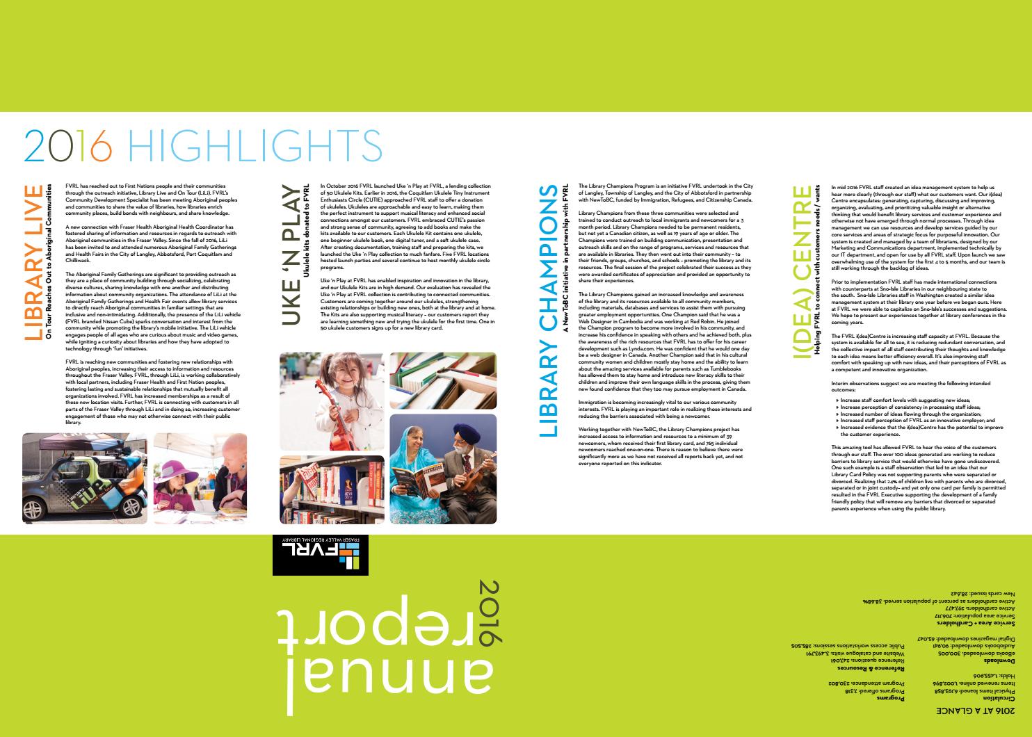 FVRL Annual Report 2016 by Fraser Valley Regional Library Issuu