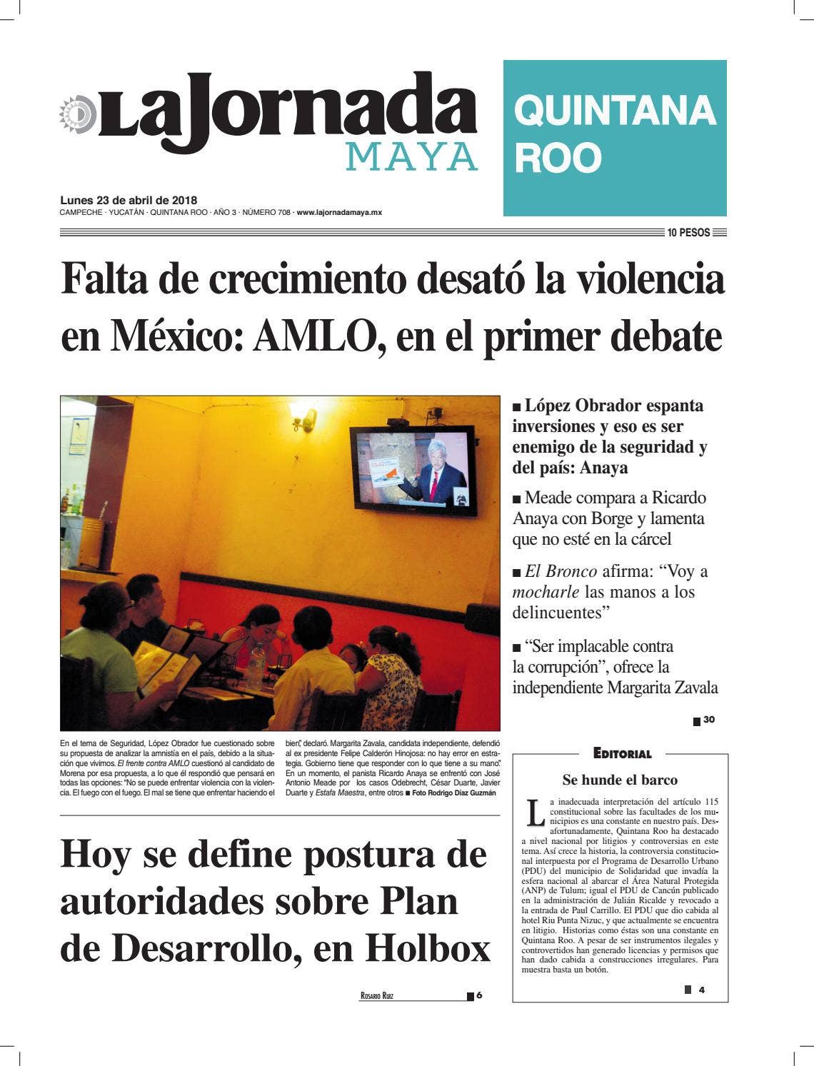 La jornada maya · lunes 23 de abril de 2018 by La Jornada Maya - Issuu