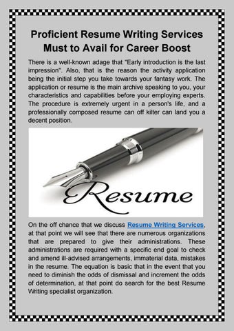 proficient resume writing services must to avail for career boost by proficient resumes