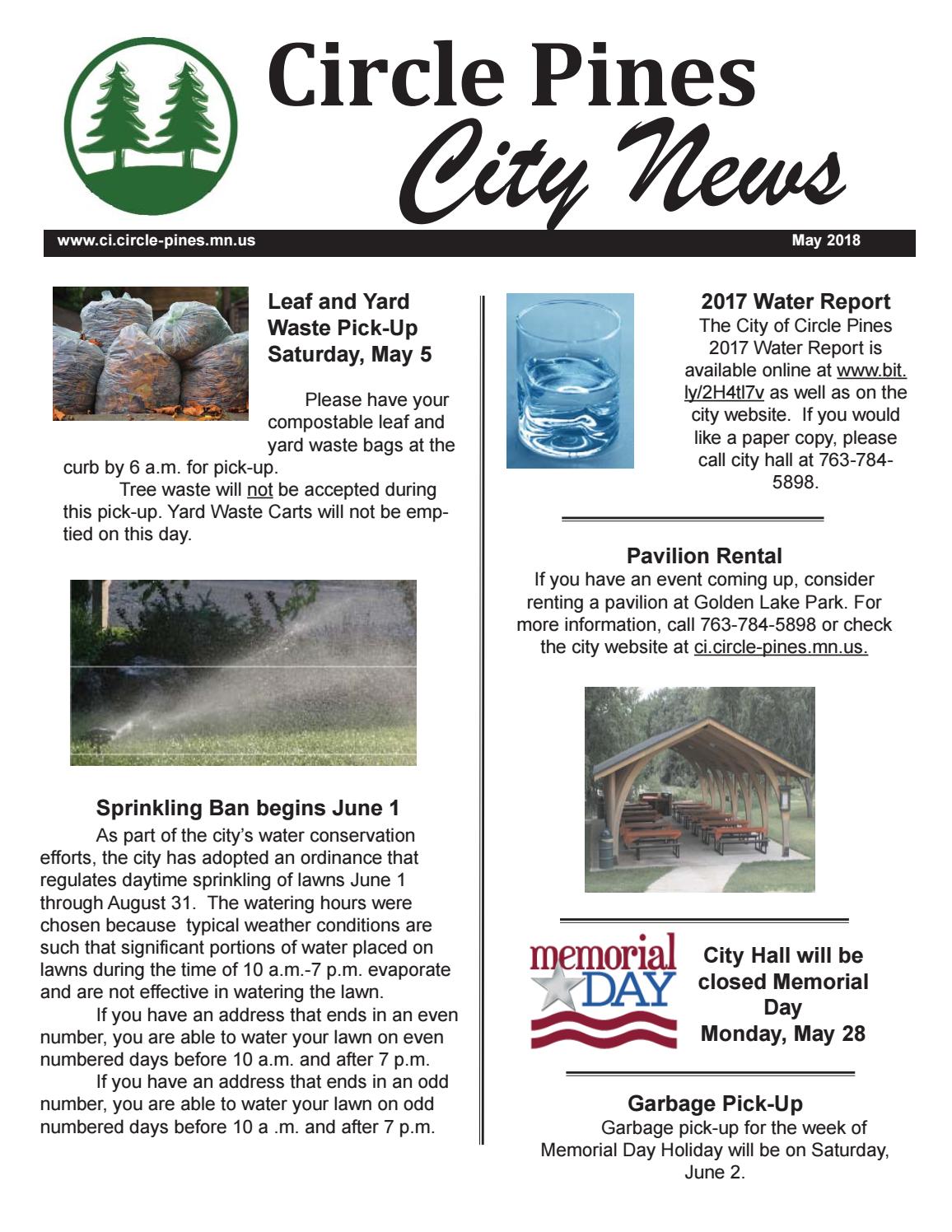 May website version 2018 by City of Circle Pines Issuu