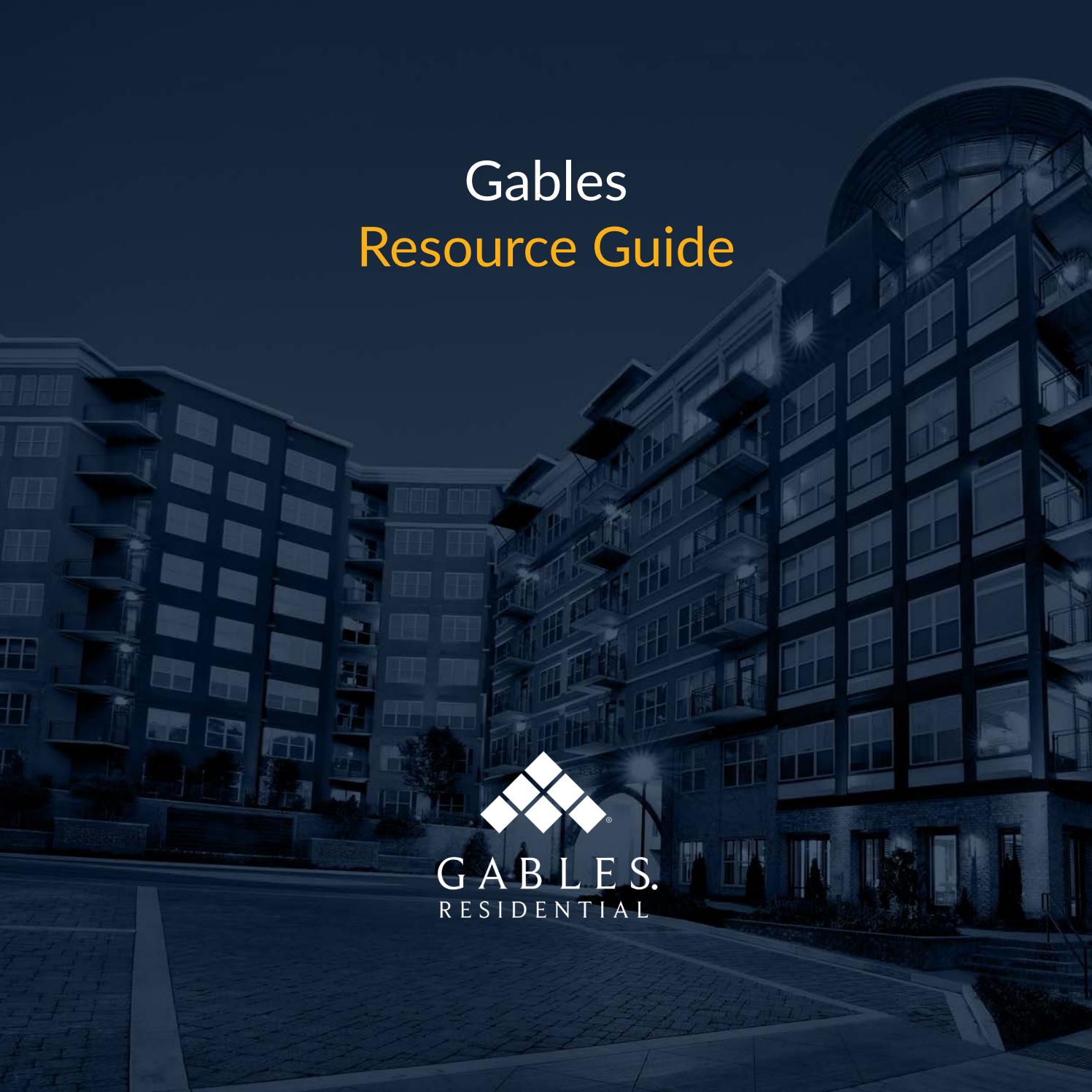 Gables Resource Guide by Gables Residential Issuu