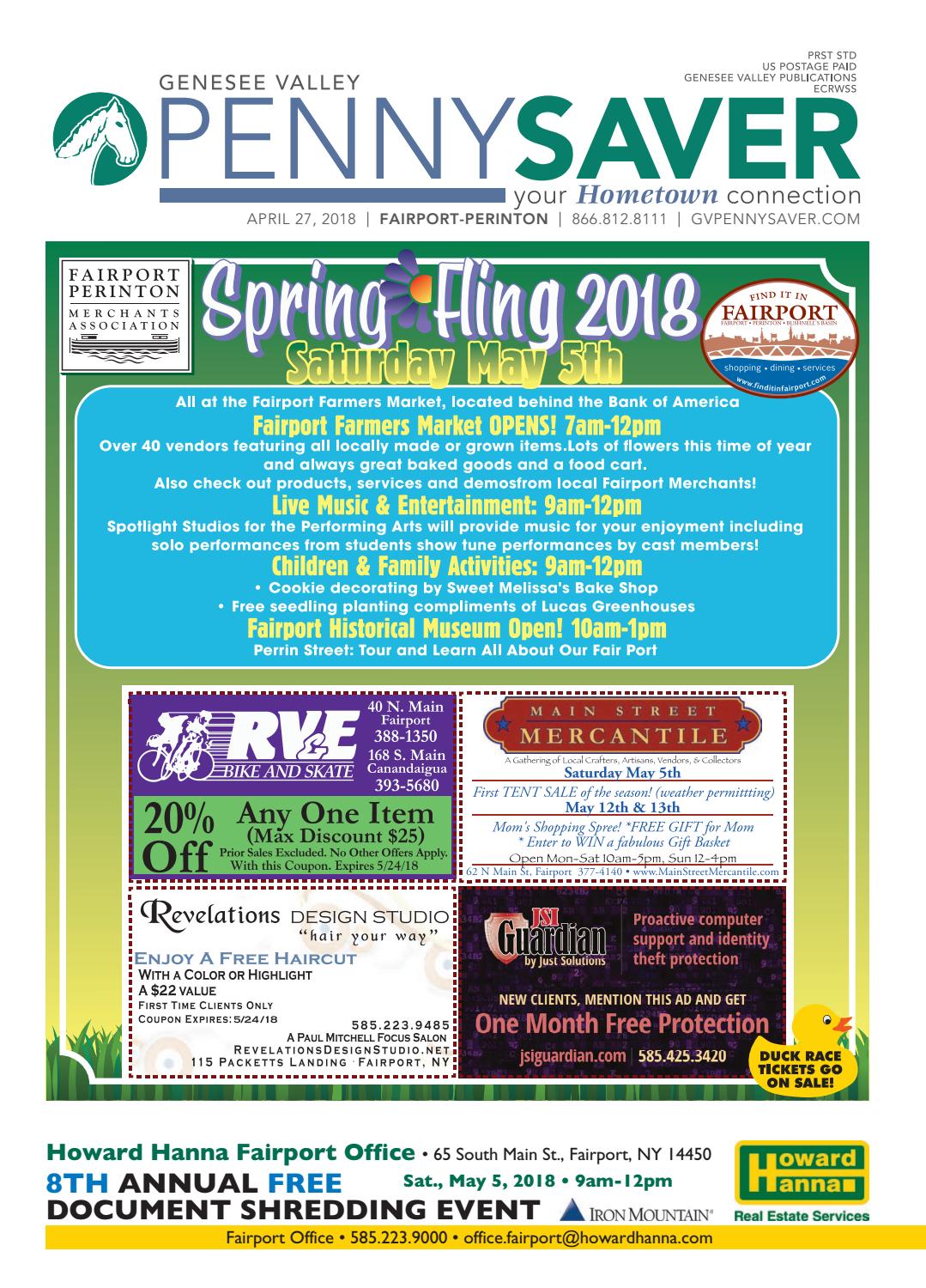 FairportPerinton Edition of The Genesee Valley Penny Saver 4/27/18 by