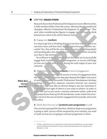 Preview Designing and Implementing a Professional Development Programme ...
