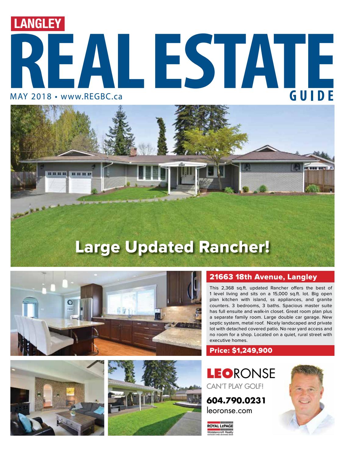 May 2018 Langley Real Estate Guide by British Columbia Real Estate