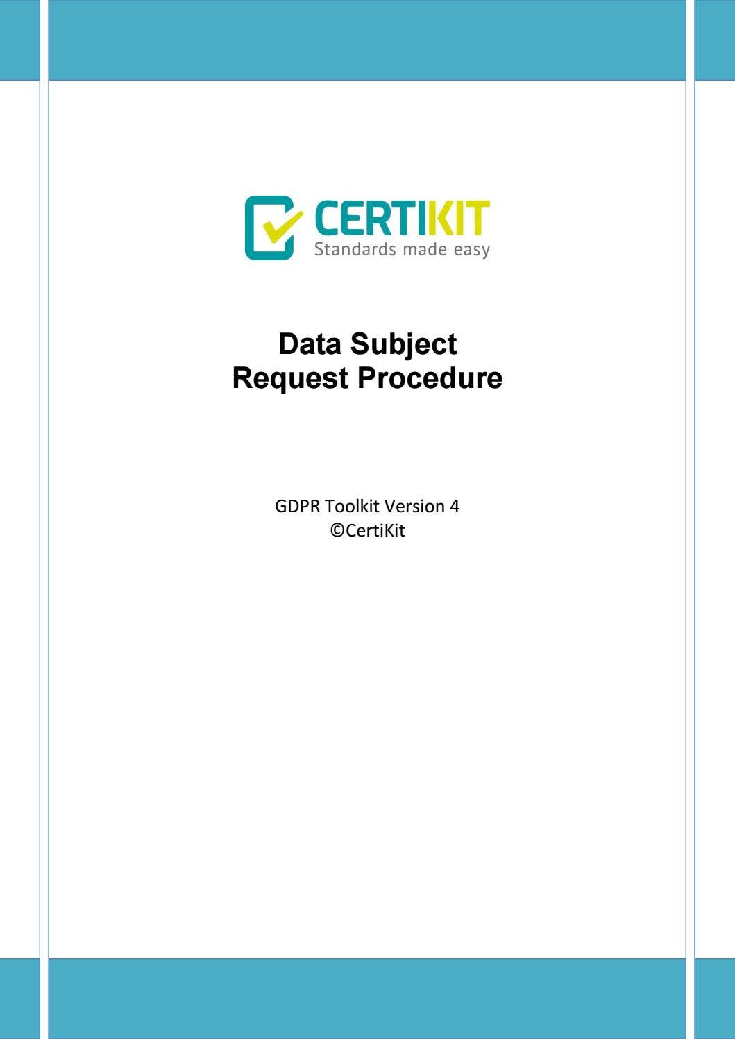 Gdpr doc 05 1 data subject request procedure by CertiKit Limited - Issuu