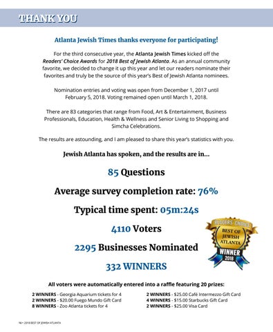 atlanta jewish times readers choice 2018 best of jewish atlanta