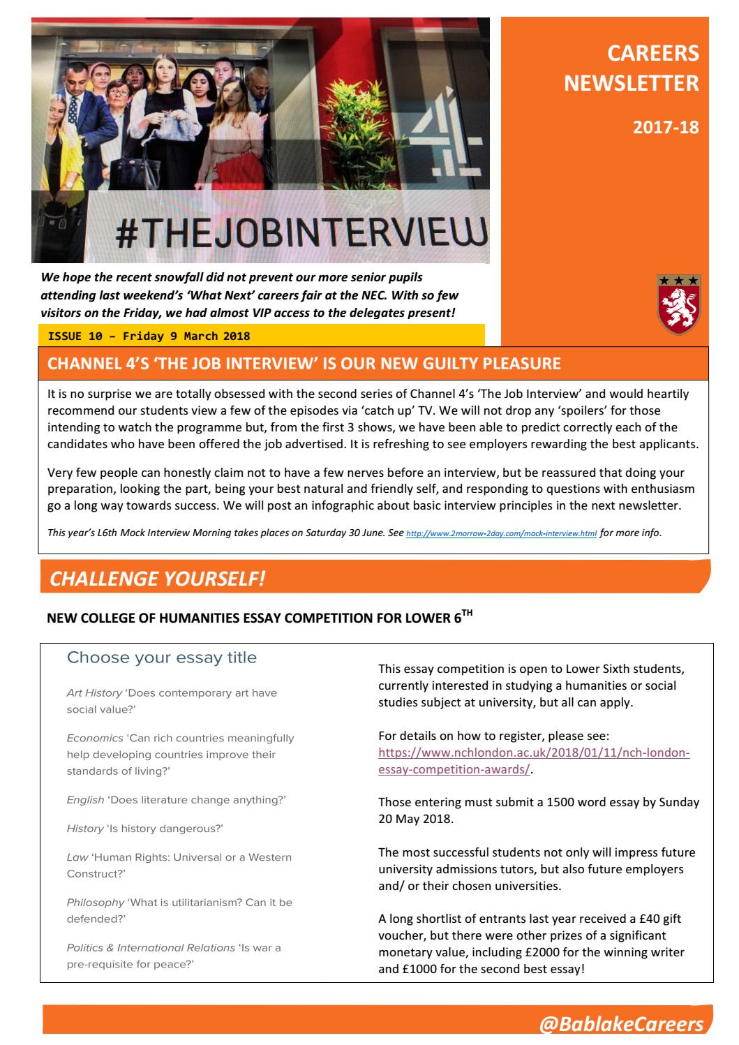bablake careers newsletter issue 10 17 18 by bablake issuu how to choose a new career at 40