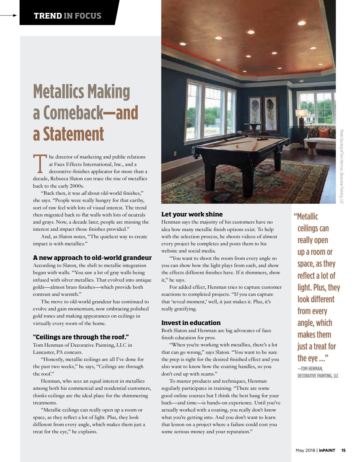 Inpaint Magazine May 2018 By Rem Publishing Group Issuu