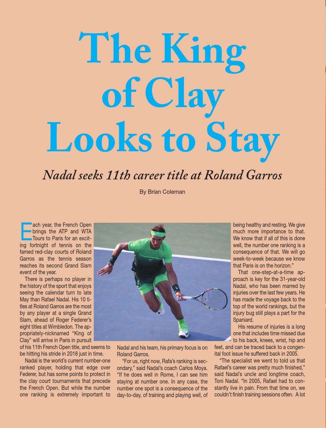 New York Tennis Magazine May / June 2018 by United Sports Publications