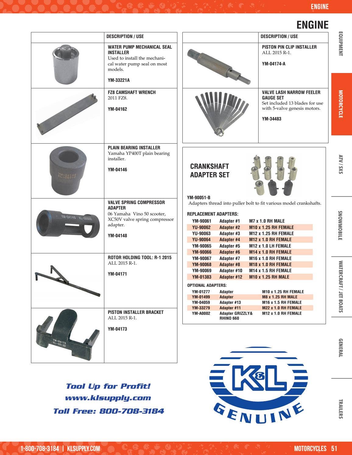 ymページ 2018 K&L Yamaha Motorsports Catalog by K&L Supply