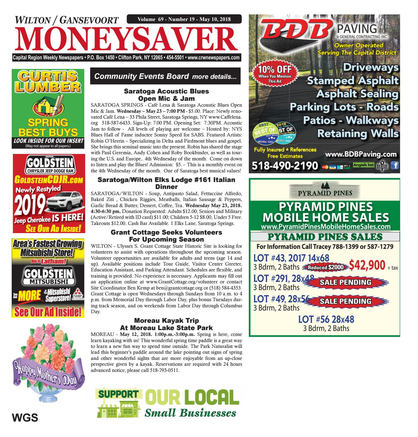 Wilton Gansevoort Moneysaver 051018 by Capital Region Weekly Newspapers