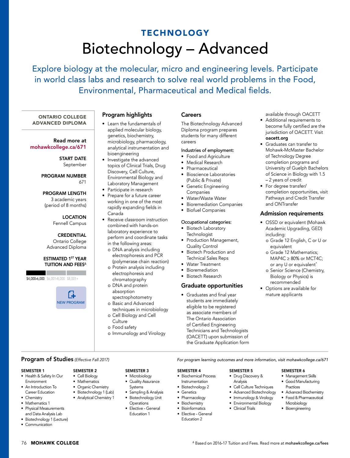 Mohawk College Full-Time Program Handbook 2018-2019 by Mohawk College ...