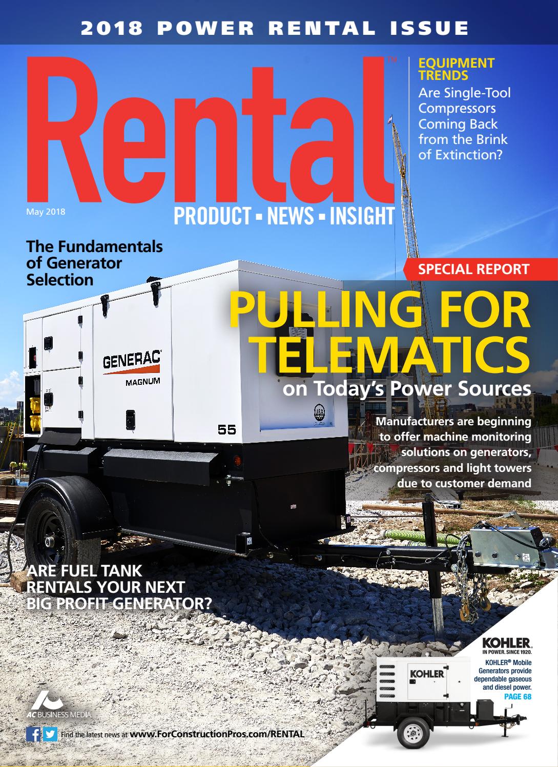 Rental May 2018. Rental provides equipment rental owners ...