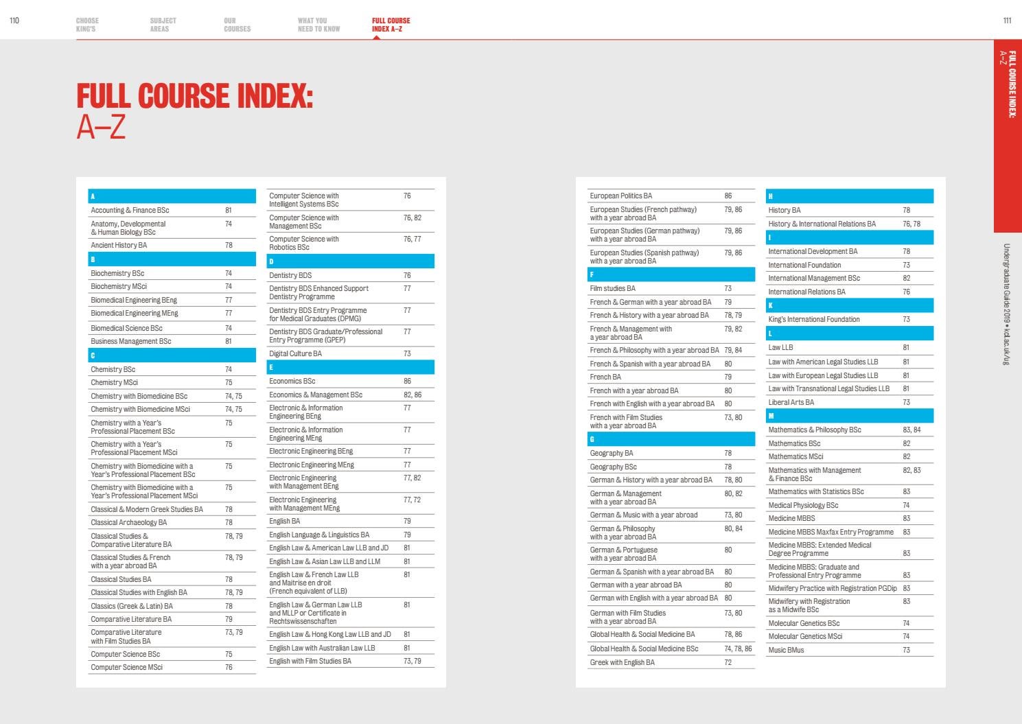Undergraduate Guide 2019 by King's College London Issuu