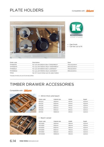 PWS Distributors Ltd 家具目录 · Section 6 drawer organisation 第 15 页