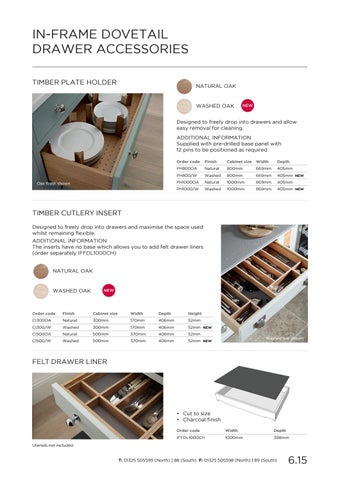 PWS Distributors Ltd 家具目录 · Section 6 drawer organisation 第 16 页