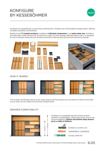 PWS Distributors Ltd 家具目录 · Section 6 drawer organisation 第 4 页