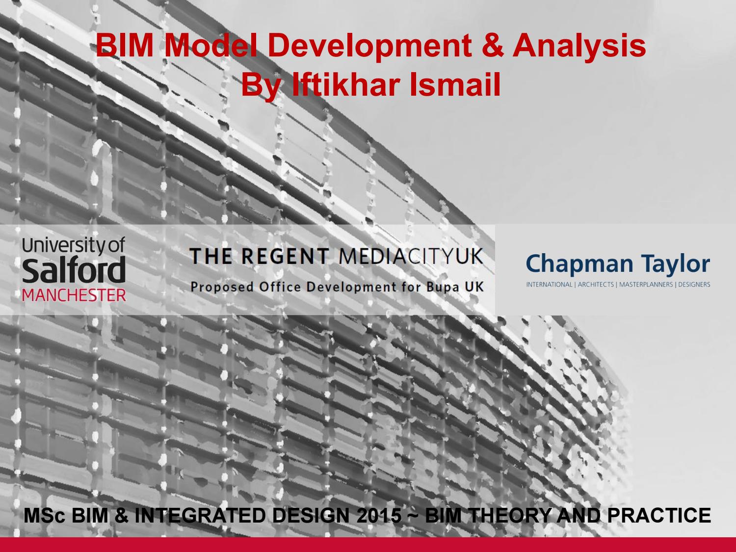 BIM Model Development & Critical Analysis by Iftikhar ISMAIL BSc (Hons ...
