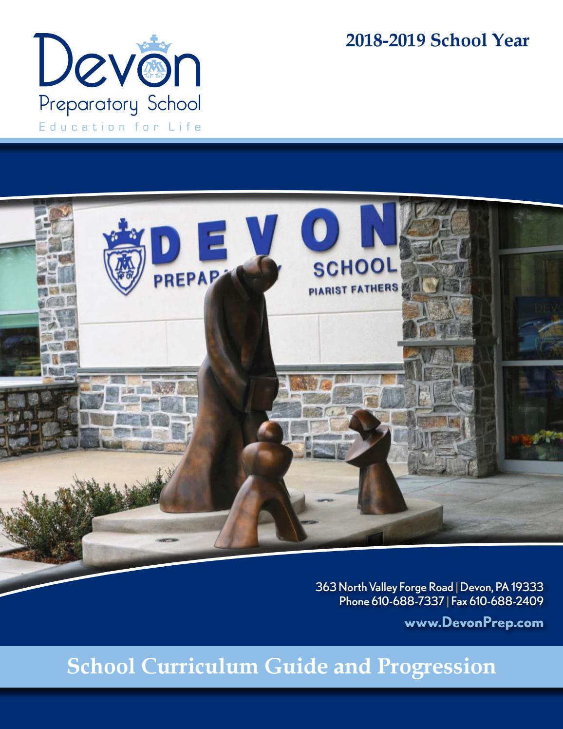 Devon Preparatory School Curriculum guide 2018 2019 by Devon
