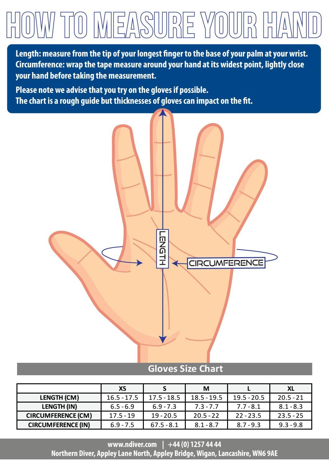 How To Measure Your Hand by Northern Diver UK - Issuu